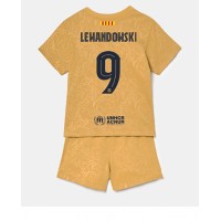 Barcelona Robert Lewandowski #9 Fotballklær Bortedraktsett Barn 2022-23 Kortermet (+ korte bukser)